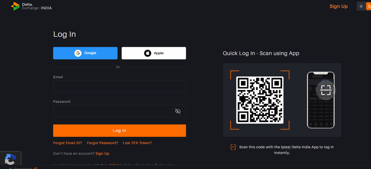 Delta Exchange Login